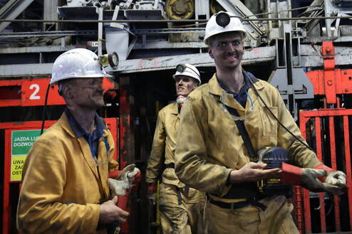 Siatkarze JSW Jastrzębskiego Węgla 900 metrów pod ziemią!