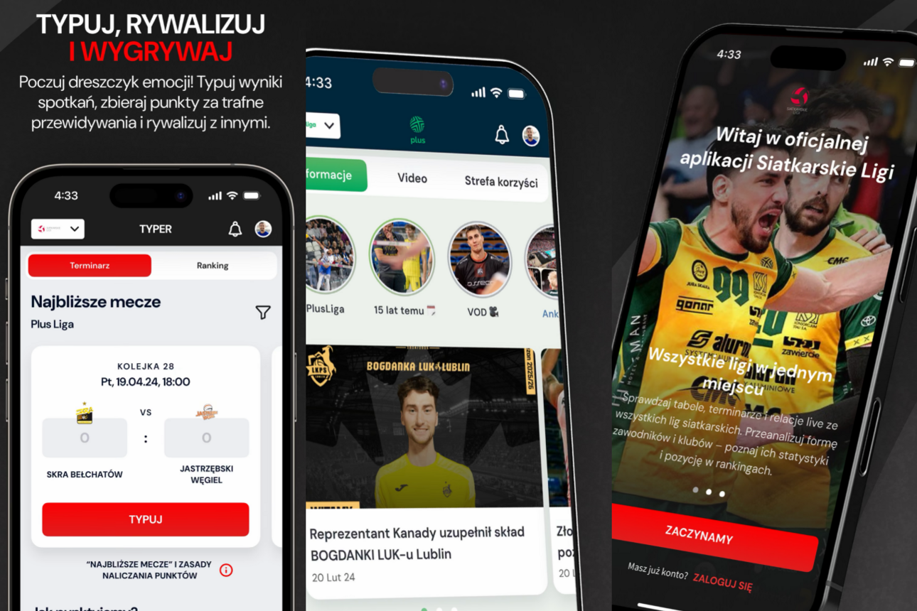 Ściągnij aktualizację, zaloguj się i wejdź w świat typera Siatkarskich Lig!